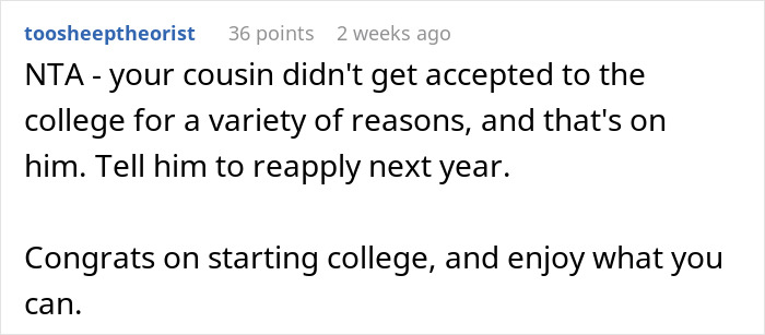 "They Jumped On Me Immediately”: Family Demand Teen Give Up College Spot For Entitled Cousin "They Jumped On Me Immediately”: Family Demand Teen Give Up College Spot For Entitled Cousin