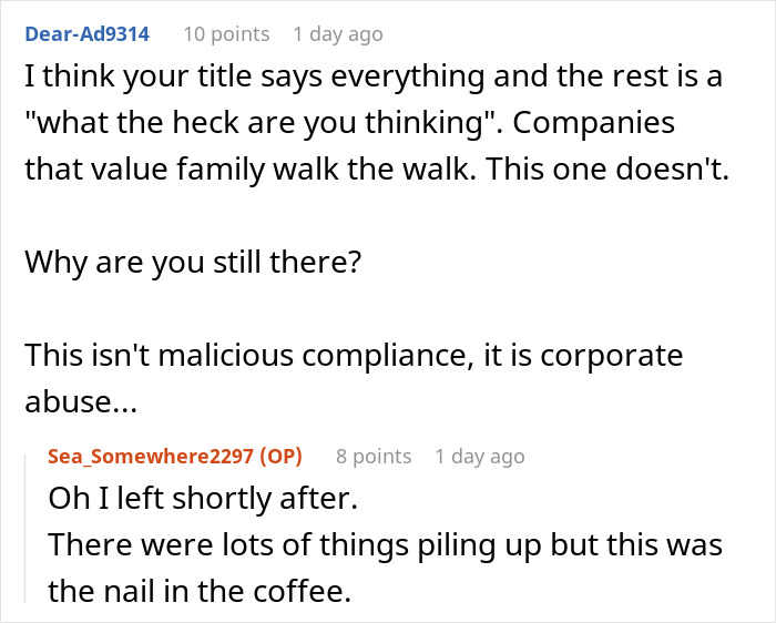 ‘Religious’ Workplace Reveals Its True Nature When Boss Won’t Grant A Grieving Woman More Time Off ‘Religious’ Workplace Reveals Its True Nature When Boss Won’t Grant A Grieving Woman More Time Off