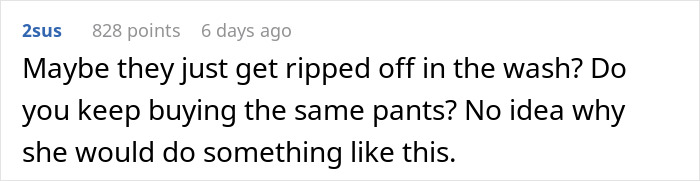 Man Thinks His Wife Cuts Off His Pants Strings, Finds Out Adorable Reason They Go Missing