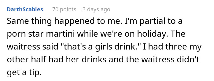 Man Finds A Brilliant Way To Embarrass Server Who Laughed At Him For Ordering A Pina Colada Man Finds A Brilliant Way To Embarrass Server Who Laughed At Him For Ordering A Pina Colada