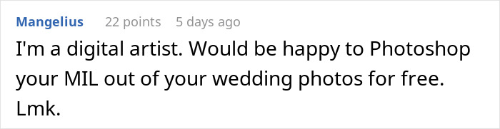 Woman Visits MIL's House To Discover She Has Photoshopped Her Husband's Face In Their Wedding Pics