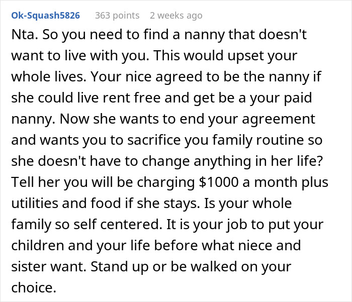 People Back Up Single Mom After She Tells Her Niece To Move Out As She&rsquo;s Not Her Nanny Anymore