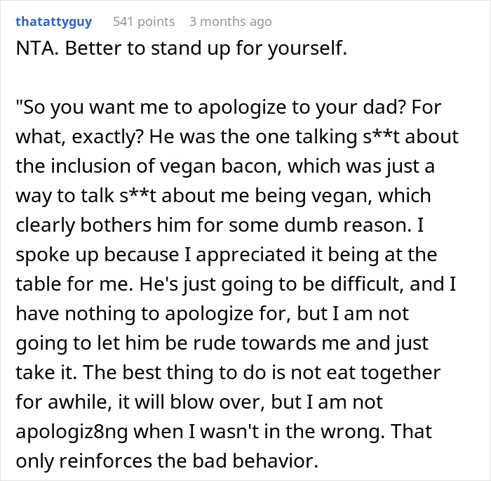 Vegan Bacon Drives Family Apart And Leaves Woman Conflicted Whether She Should Apologize