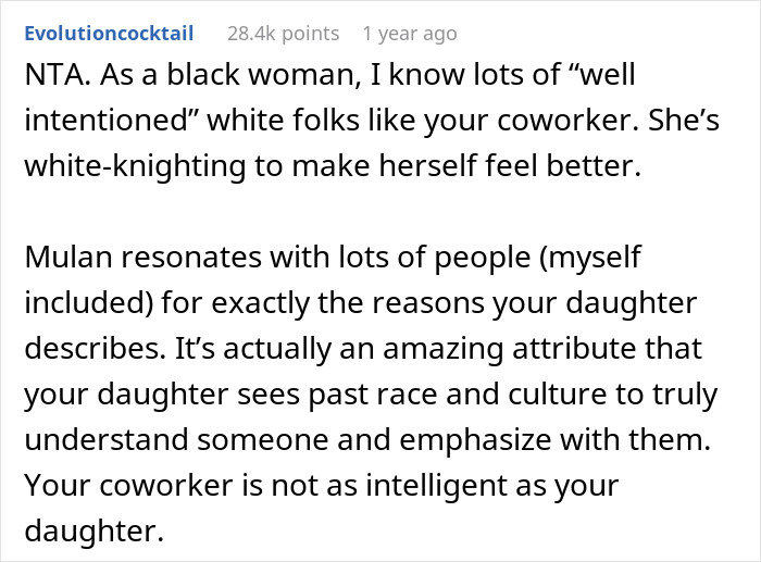 Woman Takes Offense At White 8 Y.O. Comparing Herself To An Asian Disney Princess