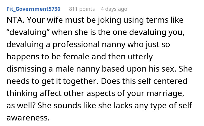 Man Demands Wife Look After The Kids After She Fires Perfectly Good Nanny Over Infidelity Threat