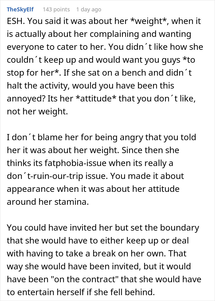 “Am I The Jerk For Telling My Daughter-In-Law She Wasn’t Invited Due To Her Weight?” “Am I The Jerk For Telling My Daughter-In-Law She Wasn’t Invited Due To Her Weight?”