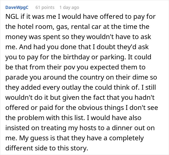 Woman Shocked To Get A List Of Everything She Owes Her Friend After Visiting