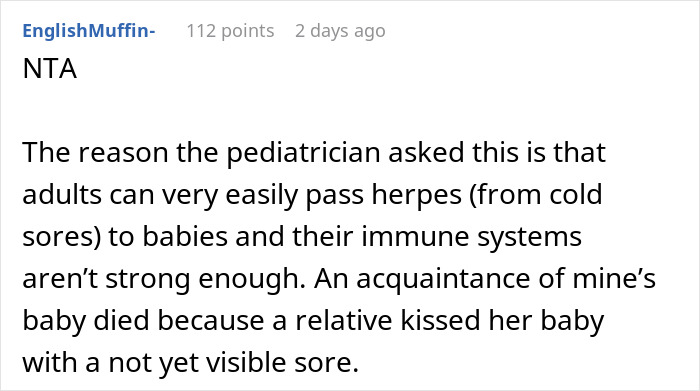 Woman kisses her own baby in front of mother-in-law, telling her to stop because she’s not allowed to kiss the baby. Woman kisses her own baby in front of mother-in-law, telling her to stop because she’s not allowed to kiss the baby.