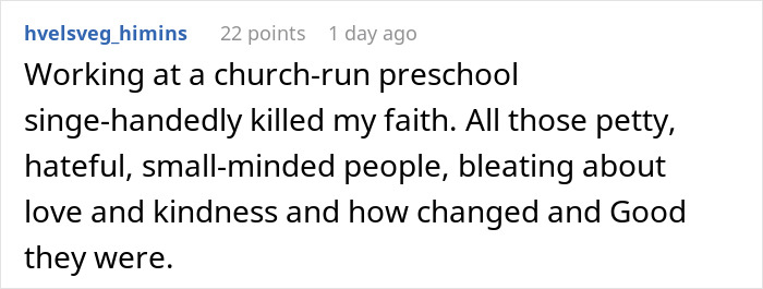 ‘Religious’ Workplace Reveals Its True Nature When Boss Won’t Grant A Grieving Woman More Time Off ‘Religious’ Workplace Reveals Its True Nature When Boss Won’t Grant A Grieving Woman More Time Off