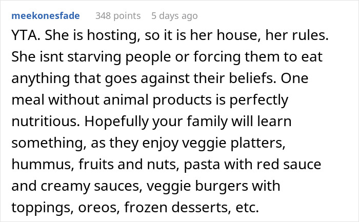 Guy Calls Out Vegan Sister For “Forcing An Entire Family To Adopt Her Choices”, Internet Is Split Guy Calls Out Vegan Sister For “Forcing An Entire Family To Adopt Her Choices”, Internet Is Split