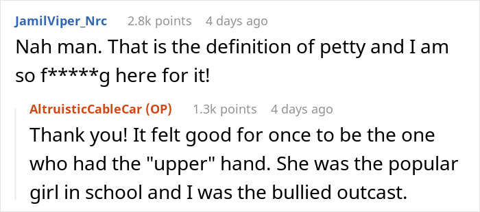 Bully Receives Revenge Years After Graduation When Victim Throws Facts About Their Deeds Back In Their Face