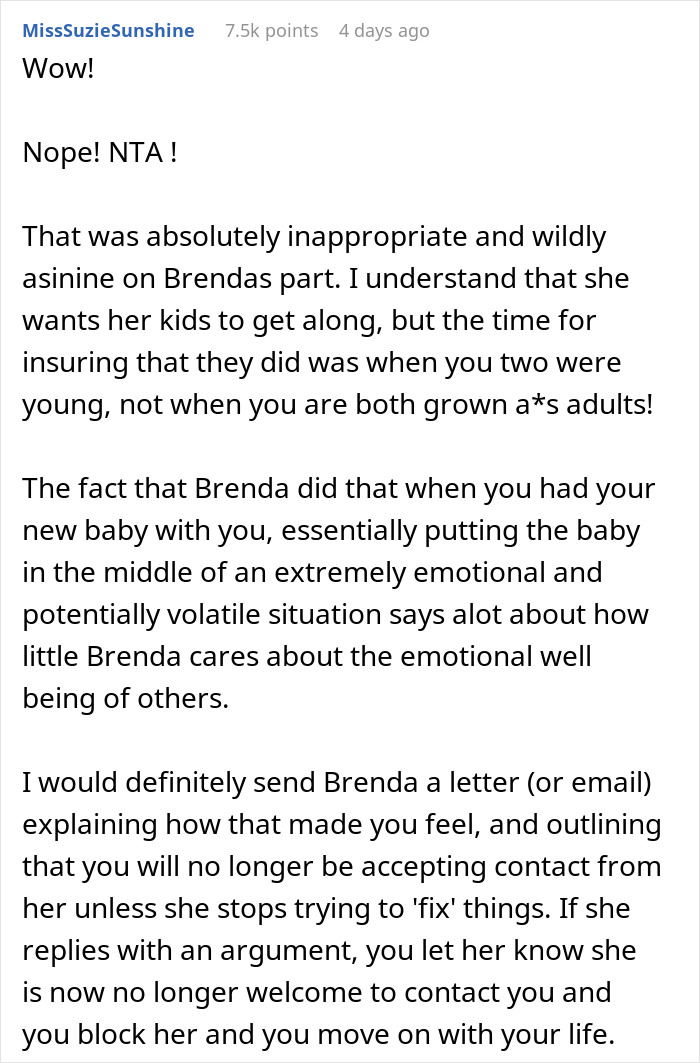 Man Visits Mom To Introduce Baby Son To Her, Is Met With Full-Blown Family Intervention Instead Man Visits Mom To Introduce Baby Son To Her, Is Met With Full-Blown Family Intervention Instead