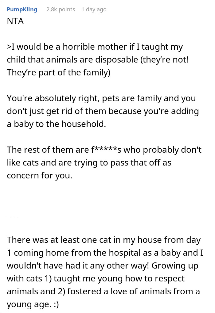 Woman Is Disappointed Friend Won&rsquo;t Get Rid Of Her Cats Now That She&rsquo;s Pregnant To Protect Her Baby