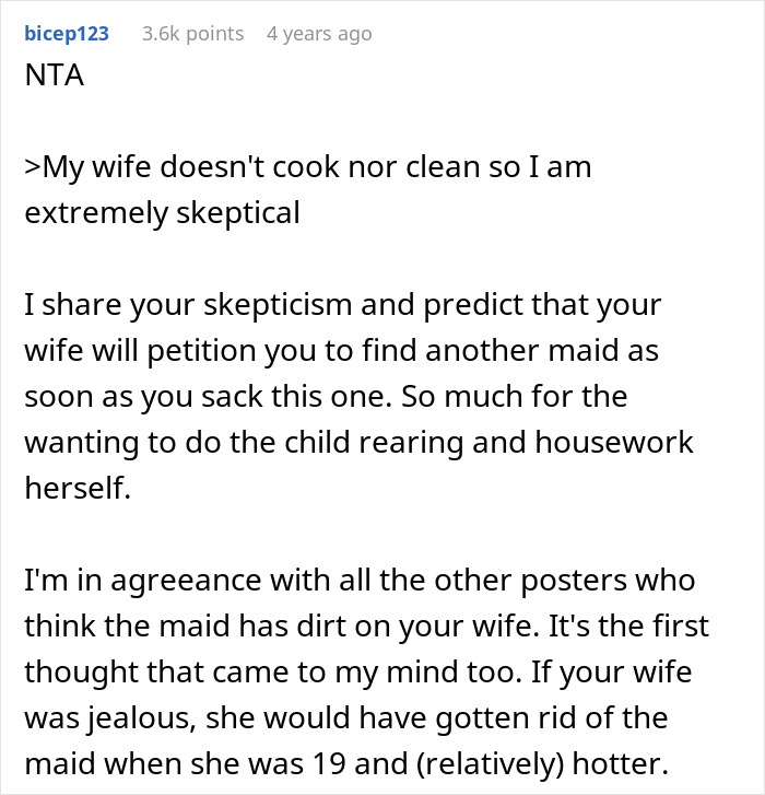 Man Can’t Understand Why Wife Wants To Fire Their Maid, Uncovers A Dark Secret Man Can’t Understand Why Wife Wants To Fire Their Maid, Uncovers A Dark Secret