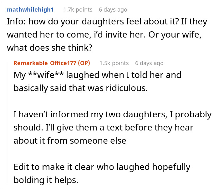 DIL Calls Man To Ask About Daughters&rsquo; Lunch, He Tells Her She Is Not His Daughter 