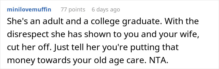 &ldquo;Would I Be The Jerk For Financially Cutting Off My Daughter?&rdquo;