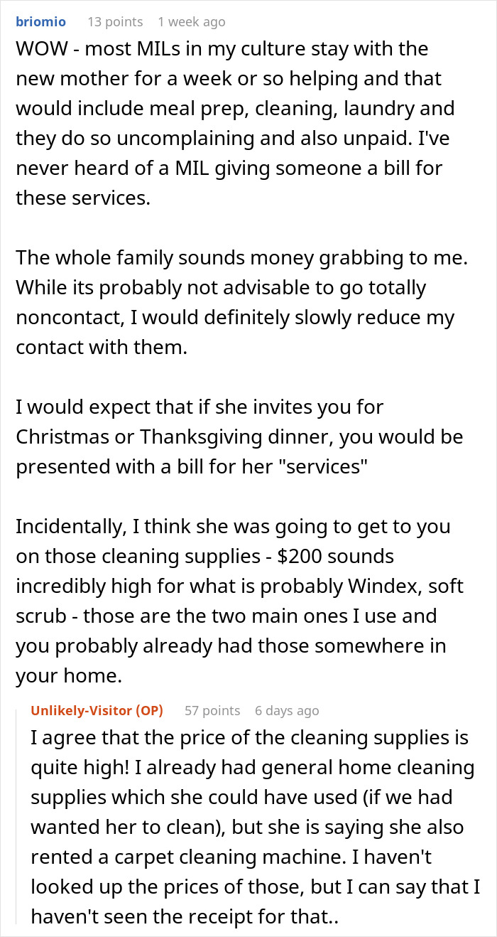 Mother-In-Law Cleans The House While Daughter-In-Law Is In Labor, Demands Payment