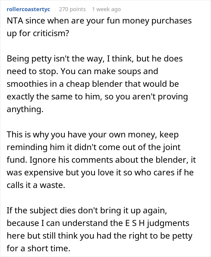 Husband&rsquo;s Nagging Wife Over &ldquo;Stupid Buy&rdquo; Of A Blender Has Her Rethinking The Entire Marriage