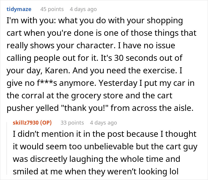Karens Leave Their Cart In The Middle Of Parking Lot, Get Surprised When Another Shopper Confronts Them