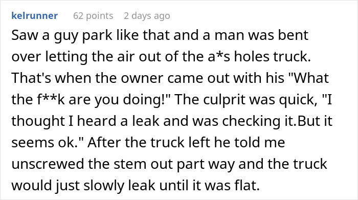 Guy Blocks A Truck That Parked In 4 Spots, Sees Owner Raging And Goes For A Pretzel To Waste Time Guy Blocks A Truck That Parked In 4 Spots, Sees Owner Raging And Goes For A Pretzel To Waste Time