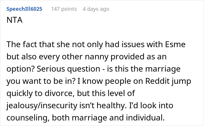 Man Demands Wife Look After The Kids After She Fires Perfectly Good Nanny Over Infidelity Threat