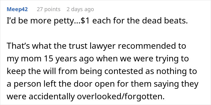 "$2,000 For Every Day Visit": Woman Expects Backlash After She Cleverly Divides Dad&rsquo;s Inheritance