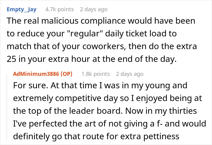 Boss Wants The Most Efficient Employee To Stay Late Like Everyone Else, They Maliciously Comply