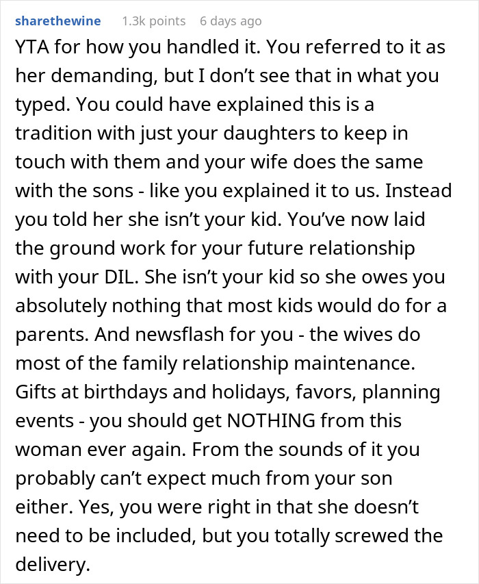 DIL Calls Man To Ask About Daughters&rsquo; Lunch, He Tells Her She Is Not His Daughter 