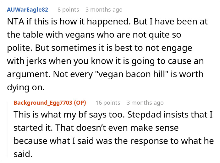 Vegan Bacon Drives Family Apart And Leaves Woman Conflicted Whether She Should Apologize