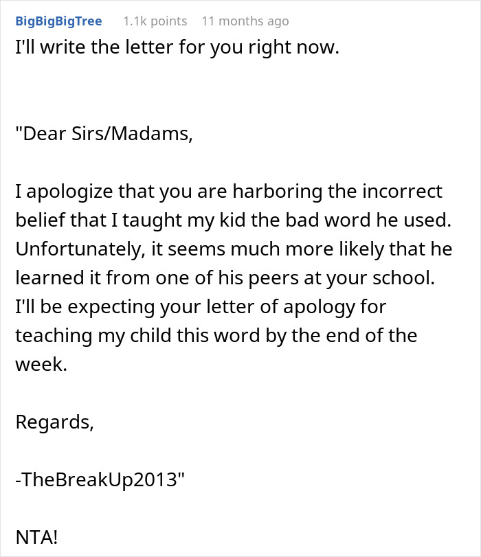3 Y.O. Swears At Teacher Over Spilled Lunch, School Insists On An Apology Letter But Parents Refuse 3 Y.O. Swears At Teacher Over Spilled Lunch, School Insists On An Apology Letter But Parents Refuse