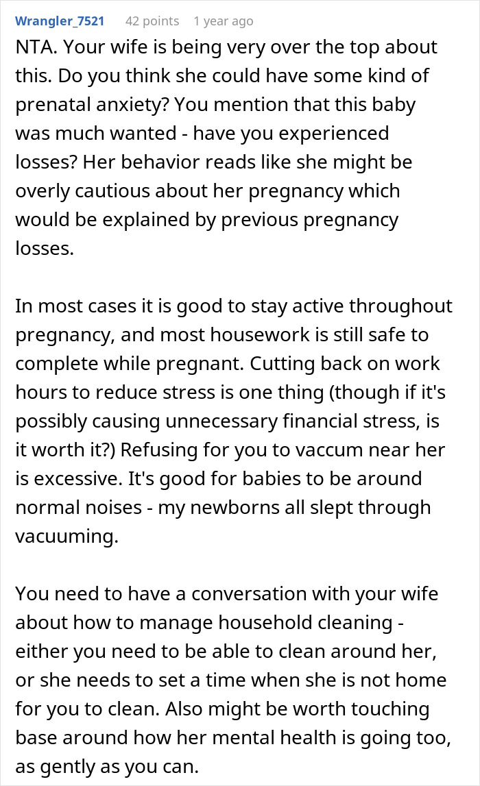 Man At Wit&rsquo;s End As Home Turns Messy Following Pregnant Wife&rsquo;s Demand He Doesn&rsquo;t Vacuum