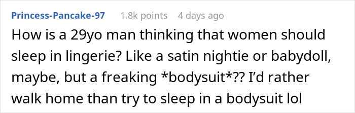 Man &ldquo;Sick To His Stomach&rdquo; After GF Changes Out Of Lingerie To Sleep In Comfy PJ&rsquo;s