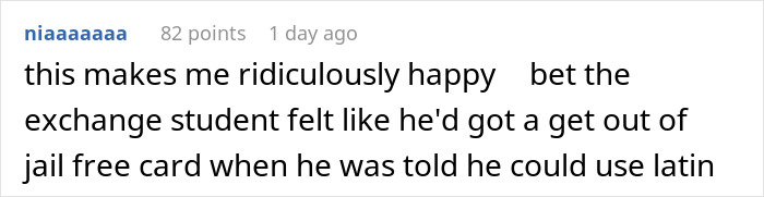 "Written In Either German Or Latin": Exchange Student Maliciously Complies