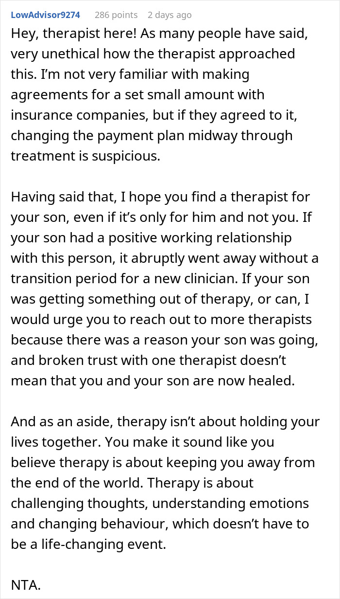 Family Therapist Starts Asking For $20 Tips, Leaves A Bad Taste In Her Client's Mouth