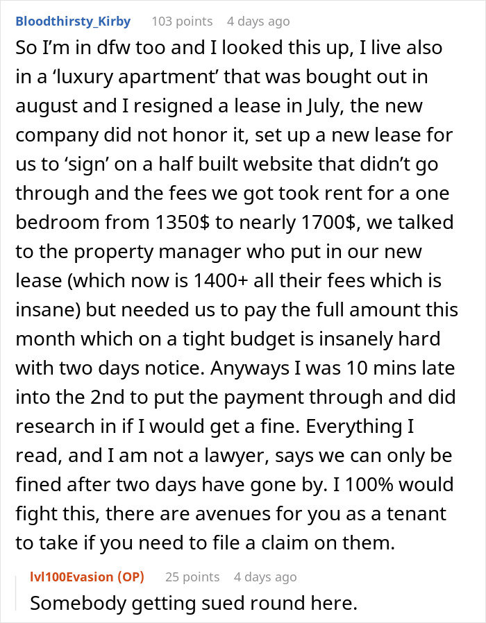 "Got An Eviction Letter For Being 15 Minutes Late Paying My Rent"