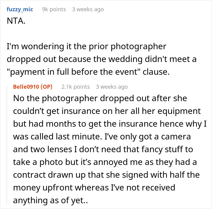 Woman Called A Jerk For Making Sure She'll Get Paid For Her Work By Keeping Pictures Until Then