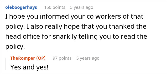 Employee Told To &ldquo;Actually Read The Company Policy&rdquo; Maliciously Complies, Gets Extra $300