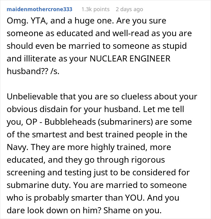 &ldquo;He Works On Nuclear Reactors&rdquo;: Woman Calls Husband Uneducated, Gets Called Out