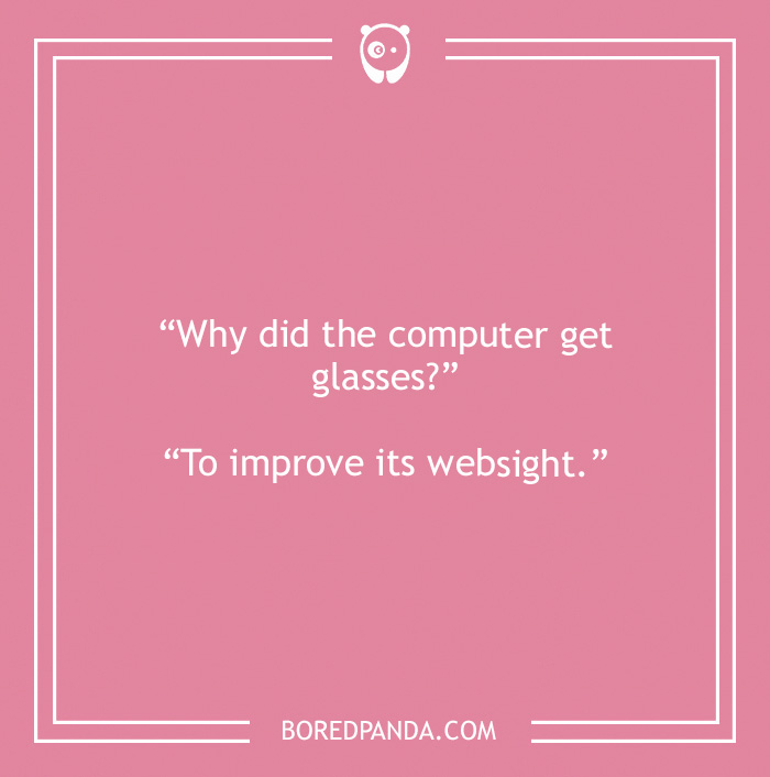 Computer joke about computer getting glasses - 23