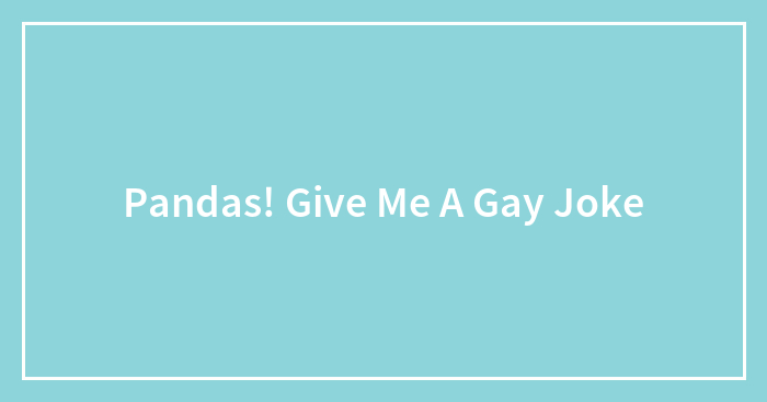 Pandas! Give Me A Gay Joke