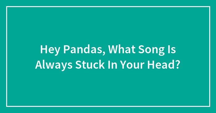Hey Pandas, What Song Is Always Stuck In Your Head?
