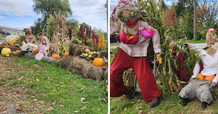 I Captured Our Festive Neighbor’s Decorations For Halloween