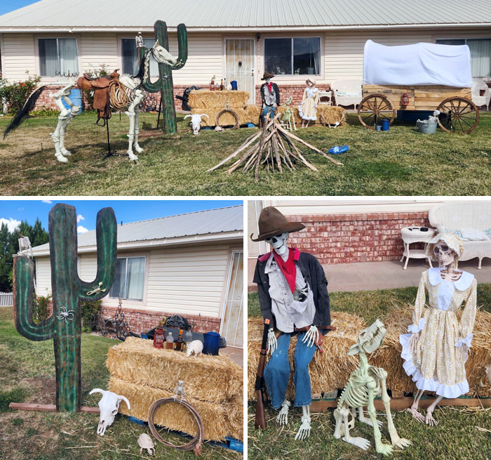 A Western Campfire Circle-Themed Halloween Decorations