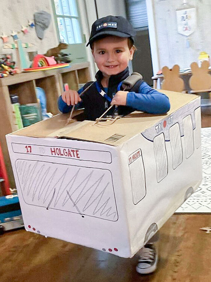 My Son Chose To Dress Like A TriMet Operator For Halloween
