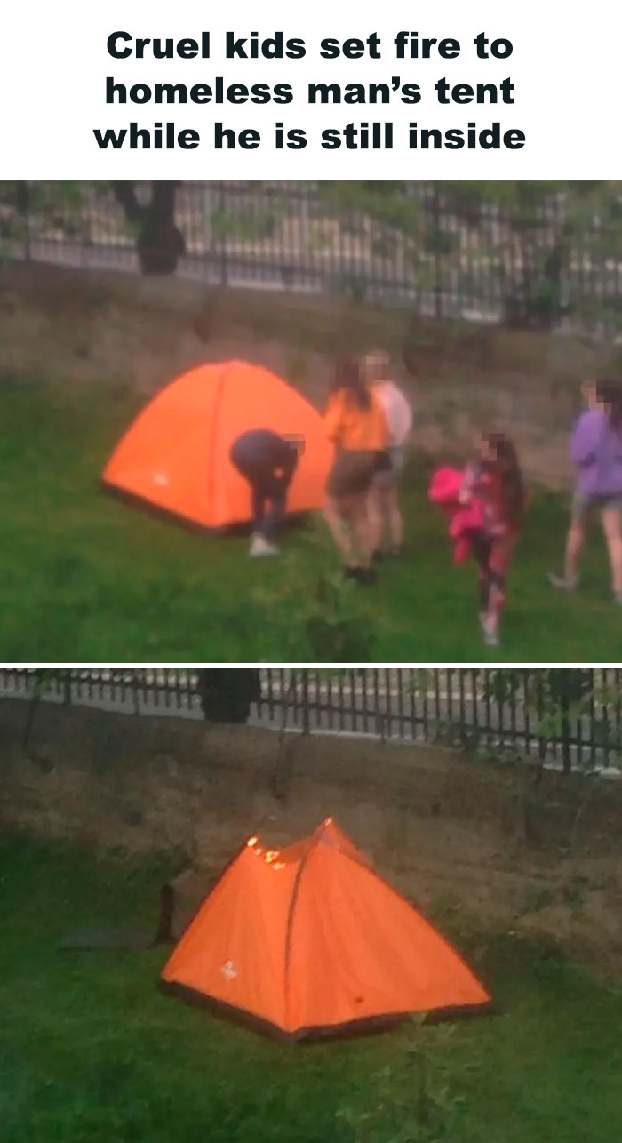 Cruel Humans At It Again. Poor Guy