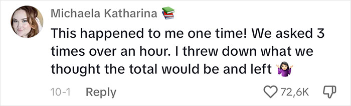 Woman Asks If It&rsquo;s Appropriate To Leave After Not Getting A Bill For 45 Minutes, Netizens Chime In