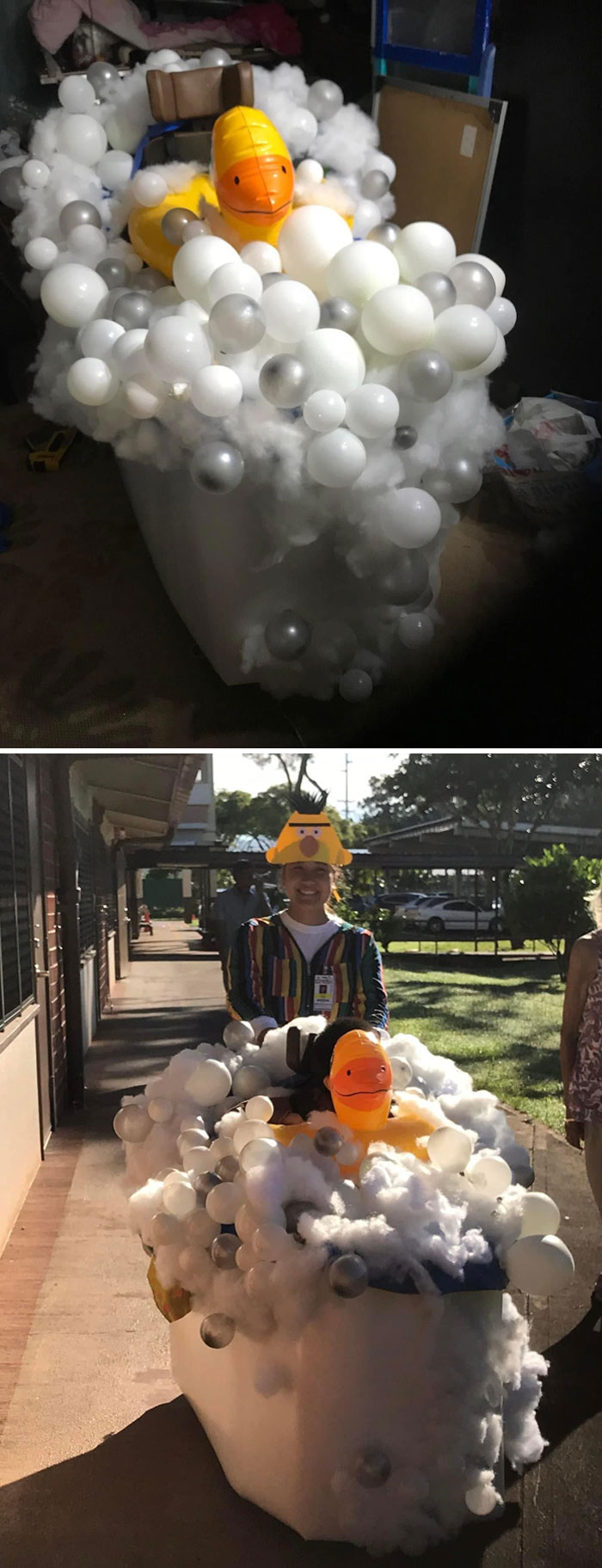 Ernie Taking A Bubble Bath With His Rubber Duckie, 2018