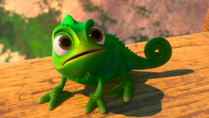 Chameleon watching from Tangled