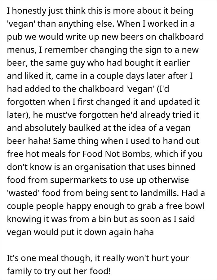 Guy Calls Out Vegan Sister For “Forcing An Entire Family To Adopt Her Choices”, Internet Is Split Guy Calls Out Vegan Sister For “Forcing An Entire Family To Adopt Her Choices”, Internet Is Split