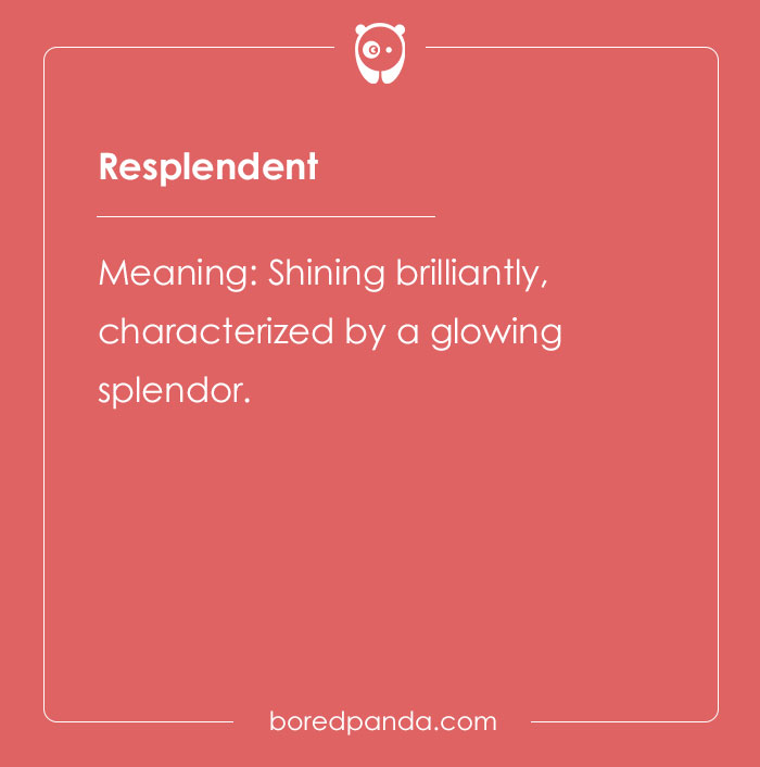 The meaning of word resplendent